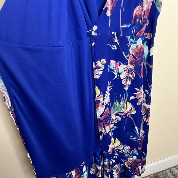 Chris McLaughlin Blue Floral Maxi Wrap Dress 12 - Picture 7 of 12